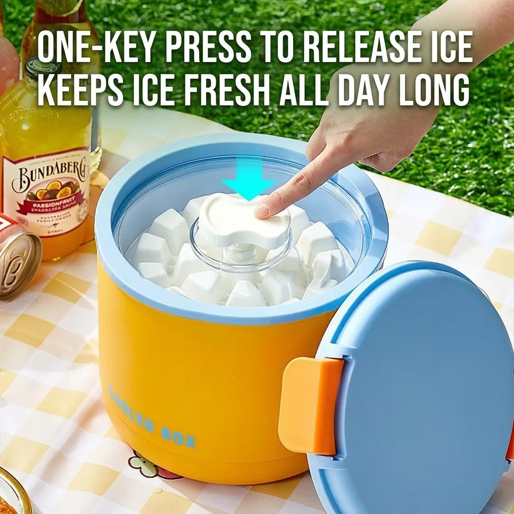 Portable Insulated Ice Bucket with Mold, Automatic Ice Release, 24H Long-Lasting Cooling, Ice Storage, Ice Cream Molds, Convenient and Durable Design