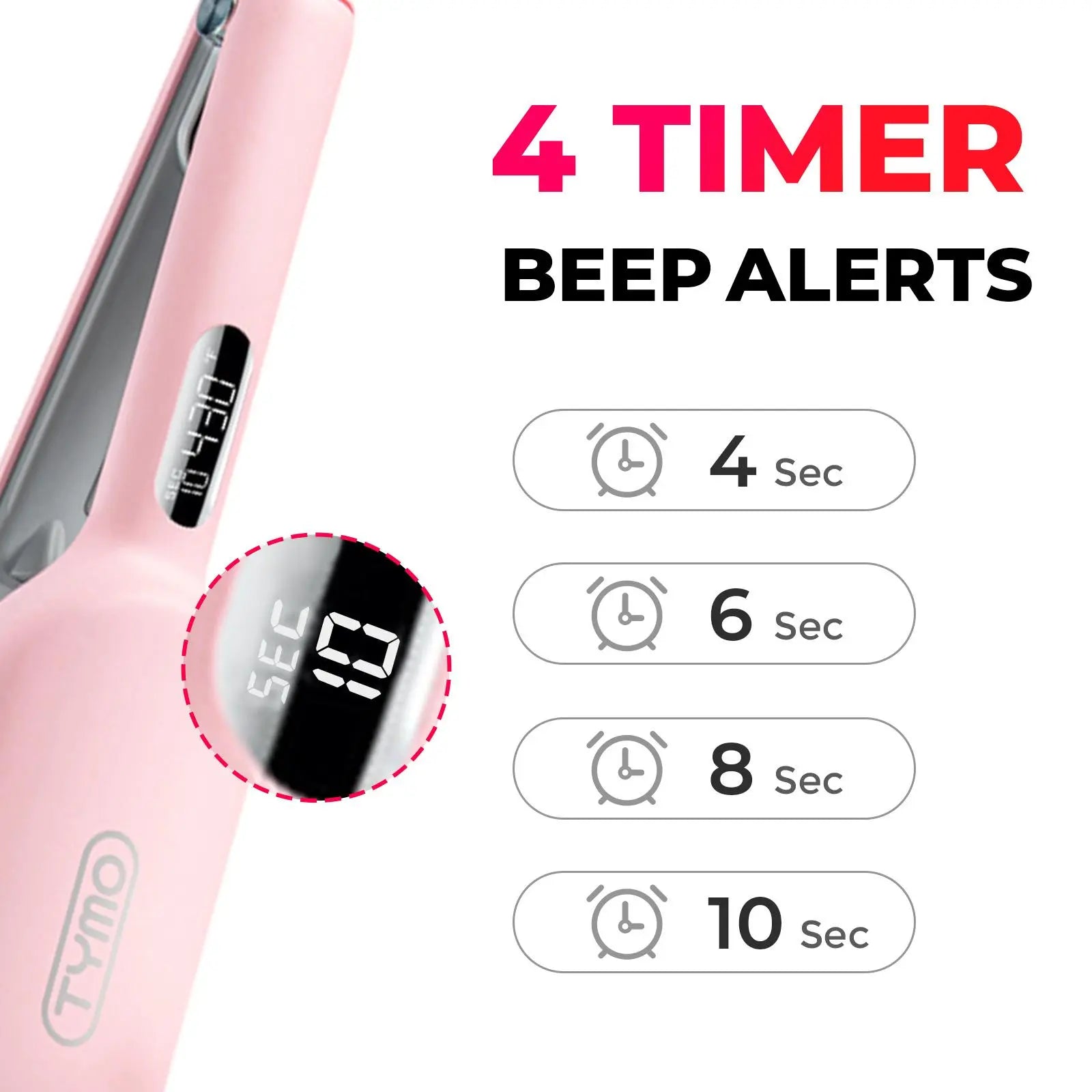 TYMO ROVY - 1.25-Inch Beach Waves Curling Wand, Ionic Ceramic 3-Barrel Crimper for Women, Dual Voltage, Anti-Scald, Reduces Frizz & Heat Damage, Easy to Use, Mermaid Waves, Travel Friendly