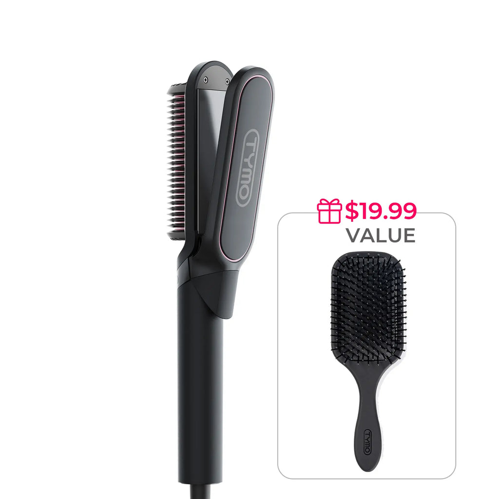 TYMO RING Series - TYMO RING or TYMO RING plus or TYMO FLIPRO 2-In-1 Straightener Comb for Frizz-Free Styling, Ionic Titanium Brush, 9 Temp & LED, Multifunctional Brush, Fast Heat, Each Sold Separately; Summervibes Plancha De Cabello Gift Hair Flat Iron